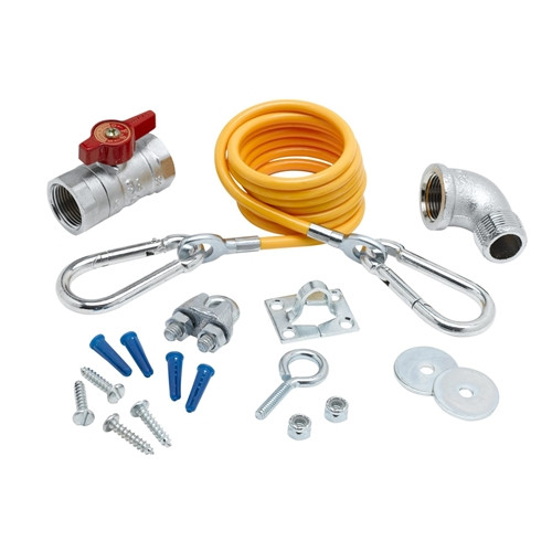 T&S Brass - AG-KF - Gas Appliance Connectors, Installation Kit with 1-1/4-inch Elbow