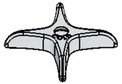 Union Brass 80308 - CHROME CROSS HANDLE - COLD