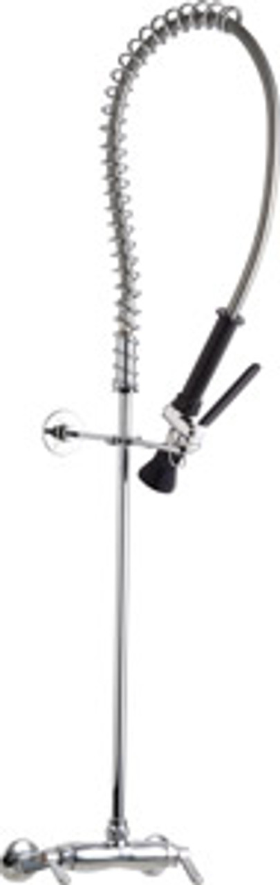 Chicago Faucets 923-LABCP - Adjustable Wall Mounted Pre-Rinse Faucet with Low Flow Spray Head