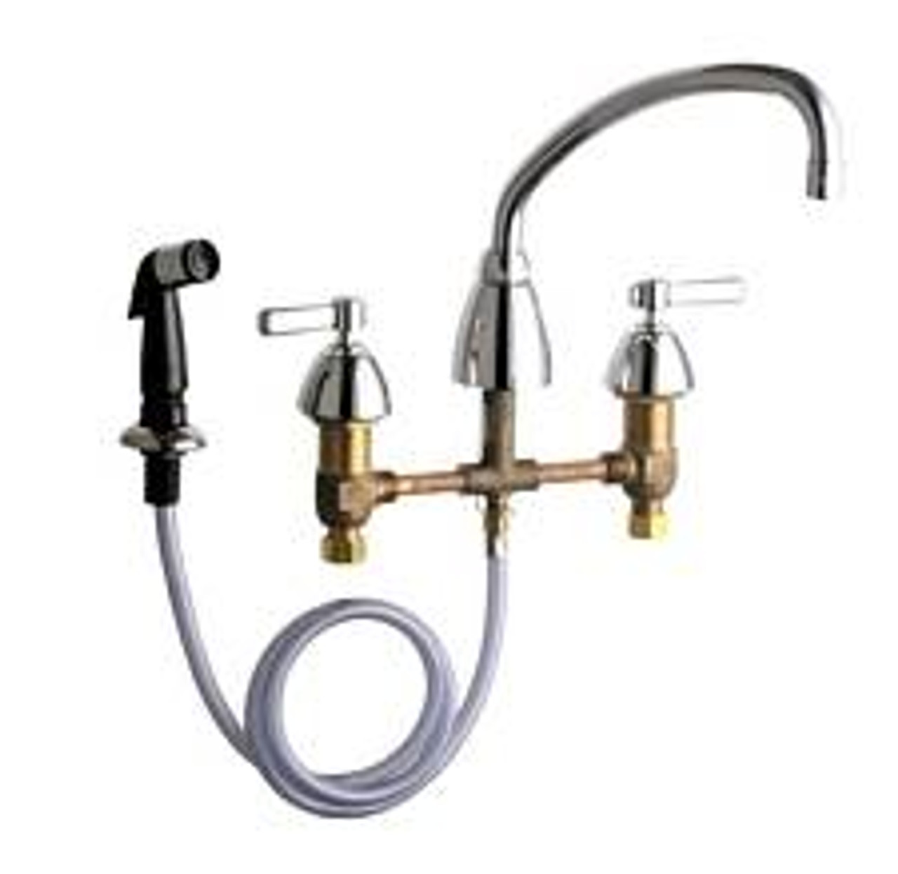 Chicago Faucets - 200-AABCP - Kitchen Sink Faucet with Spray