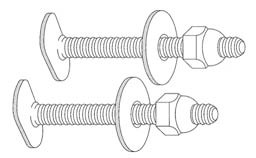 Pasco - 100 - 1/4X2-1/4 BR CL BOLT SET
