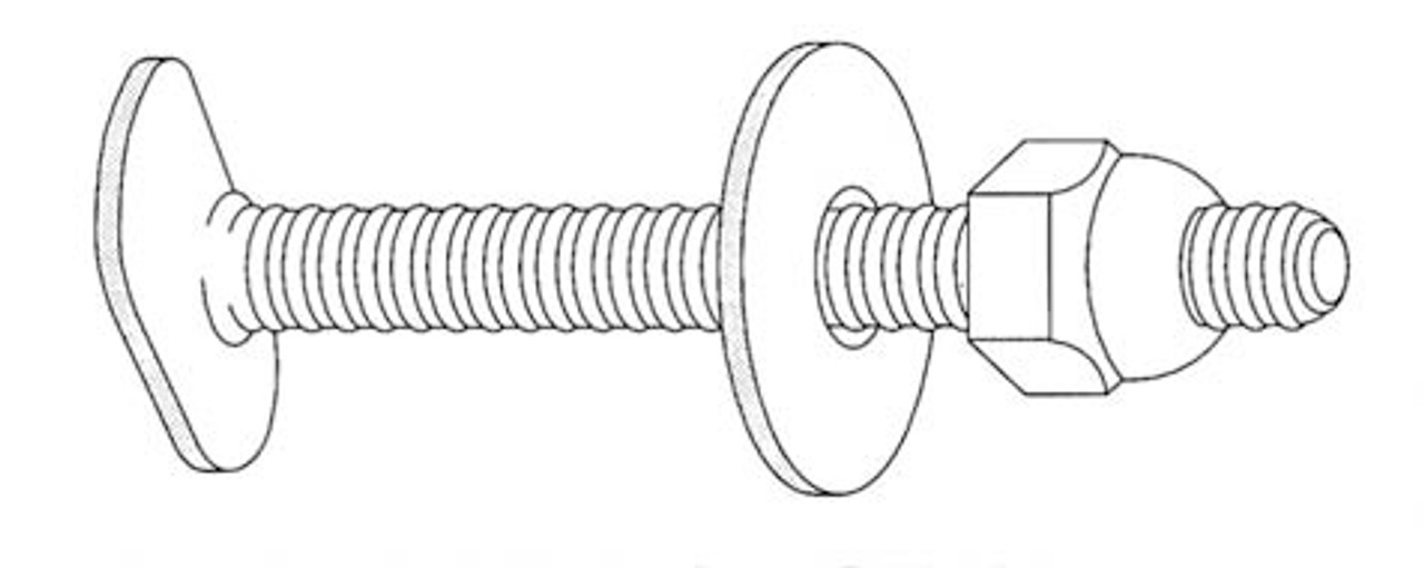 Pasco - 180 - 1/4X2-1/4 BR CL BOLT COMBO