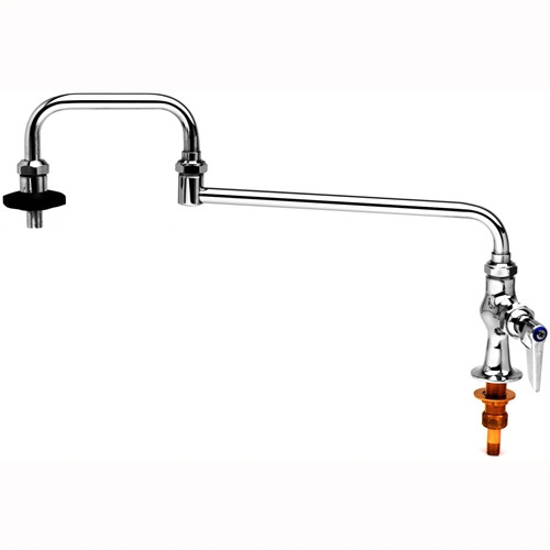 T&S Brass B-0590 Pot Filler, Deck Mount, Single Temp, 18" Double-Joint Nozzle, Insulated On-Off Control