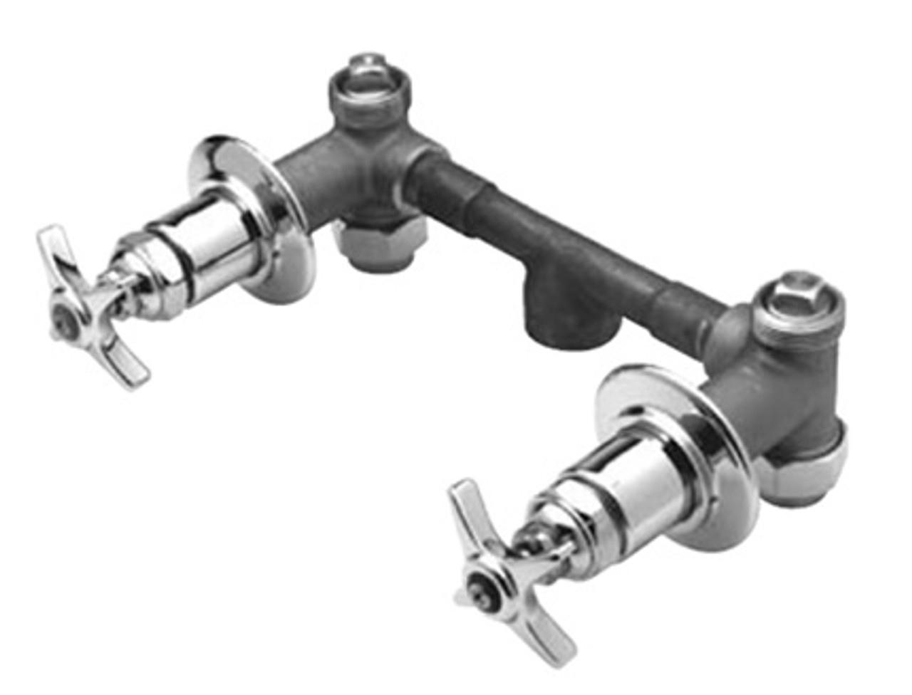 T&S Brass - B-1030 - Concealed Bypass Mixing Valve, 1/2-inch Female Inlet, 3/4-inch Female Outlet, 4-Arm Handles