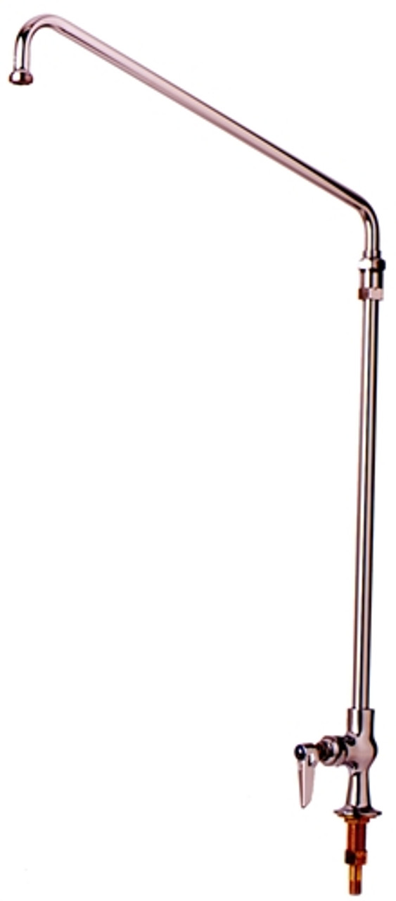 T&S Brass - B-0275 - Single Pantry Faucet, Single Hole Base, Deck Mount, 18-inch Elevated Swing Nozzle