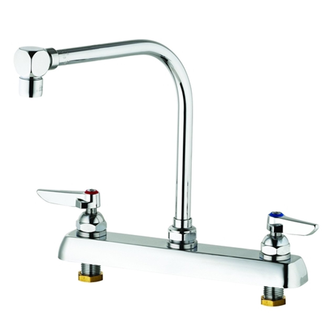 T&S Brass - B-1148 - Workboard Faucet, Deck Mount, 8-inch Centers, Swing Gooseneck with Aerator, Lever Handles T&S Brass - B-1148 - Workboard Faucet, Deck Mount, 8-inch Centers, Swing Gooseneck with Aerator, Lever Handles