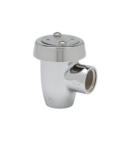 T&S Brass B-0969 Vacuum Breaker, 1/2" NPT Inlet & Outlet, Atmospheric, Polished Chrome Finish