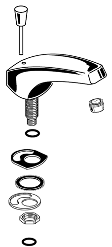 American Standard 12683-0020A - Chrome Plated Lavatory Spout with Pop-Up Rod