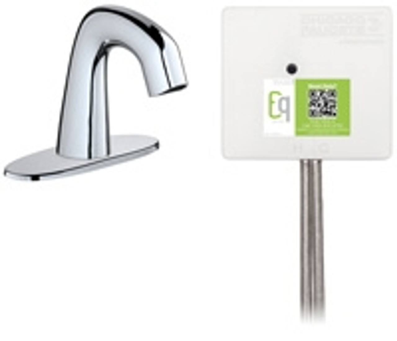 Chicago Faucet EQ-A12A-12ABCP Lav Faucet Eq Ir Rnd 4P Batt Ds Int Mech