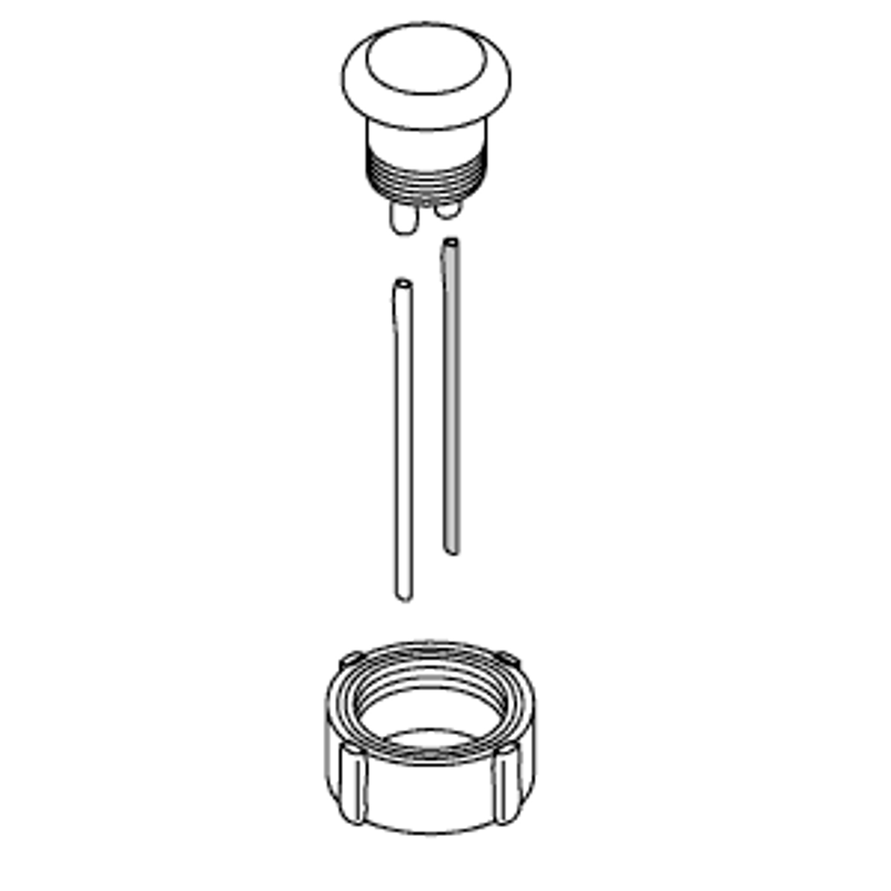 Kohler 1036156-SC Push Btn  & Rod Assy Kit