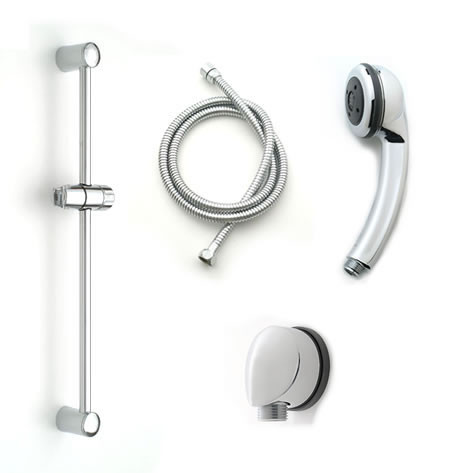 Jaclo 352-423-401 Sierra Hand Shower and Wall Bar Kit - with Supply Elbow