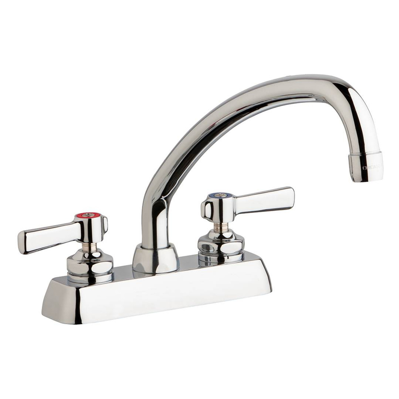 Chicago Faucets W4D-L9E35-369AB - 4" Deck Mount Washboard Sink Faucet