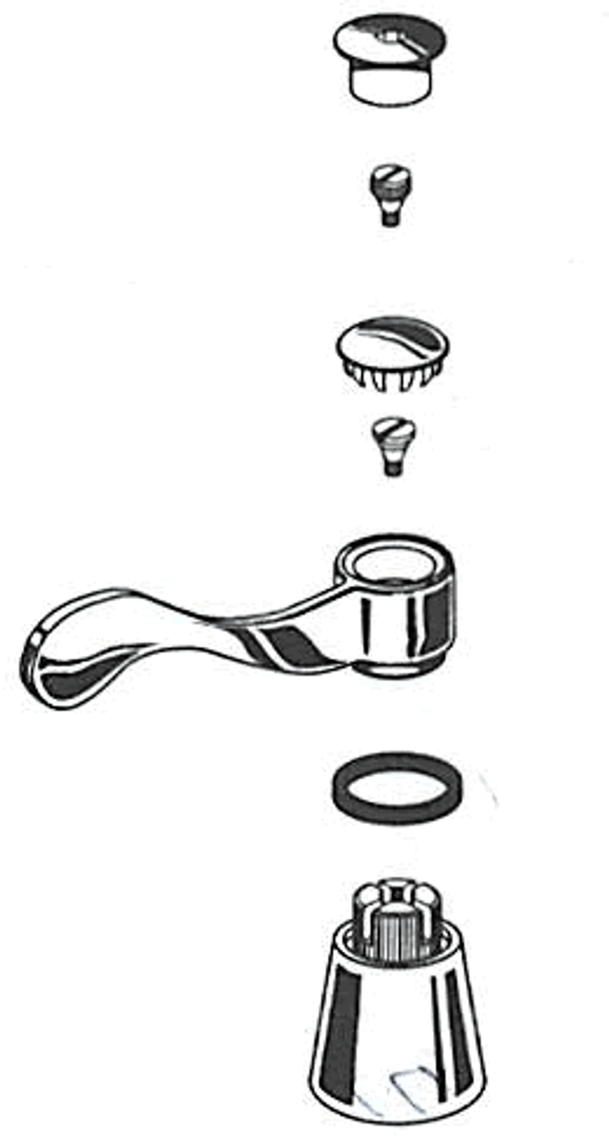 American Standard 12676-0020A - CP Wrist Hdle Kit (2) American Standard 12676-0020A - CP Wrist Hdle Kit (2)