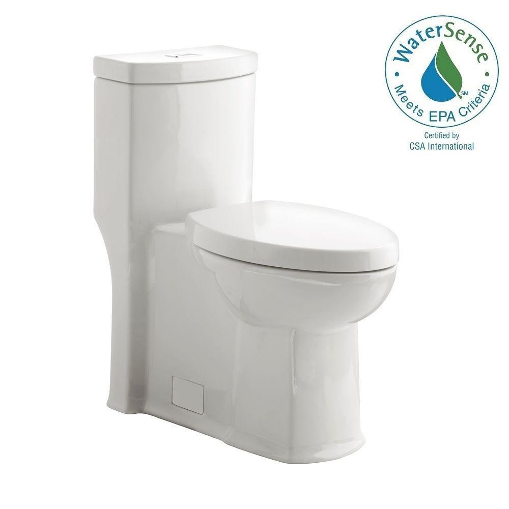 American Standard 2891200.020 Boulevard Dual Flush Right Height Elongated One-Piece 1.1/1.6 gpf Toilet