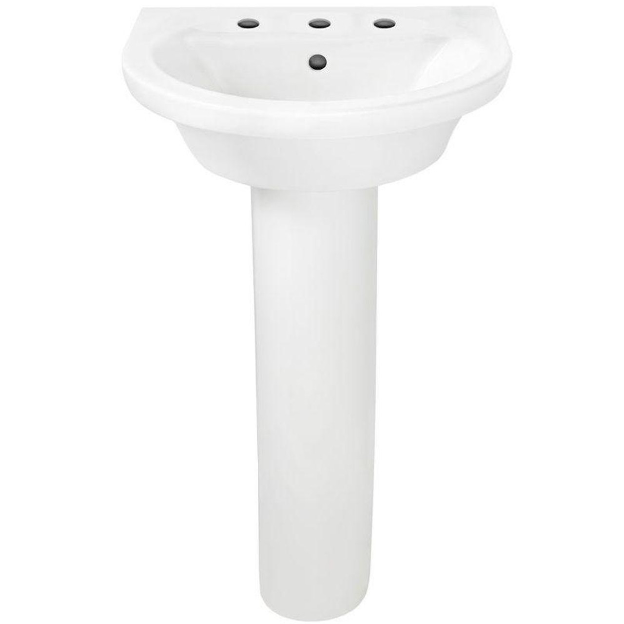 American Standard 0403800.020 Tropic Petite Pedestal Lavatory Combo 8" Center (White)