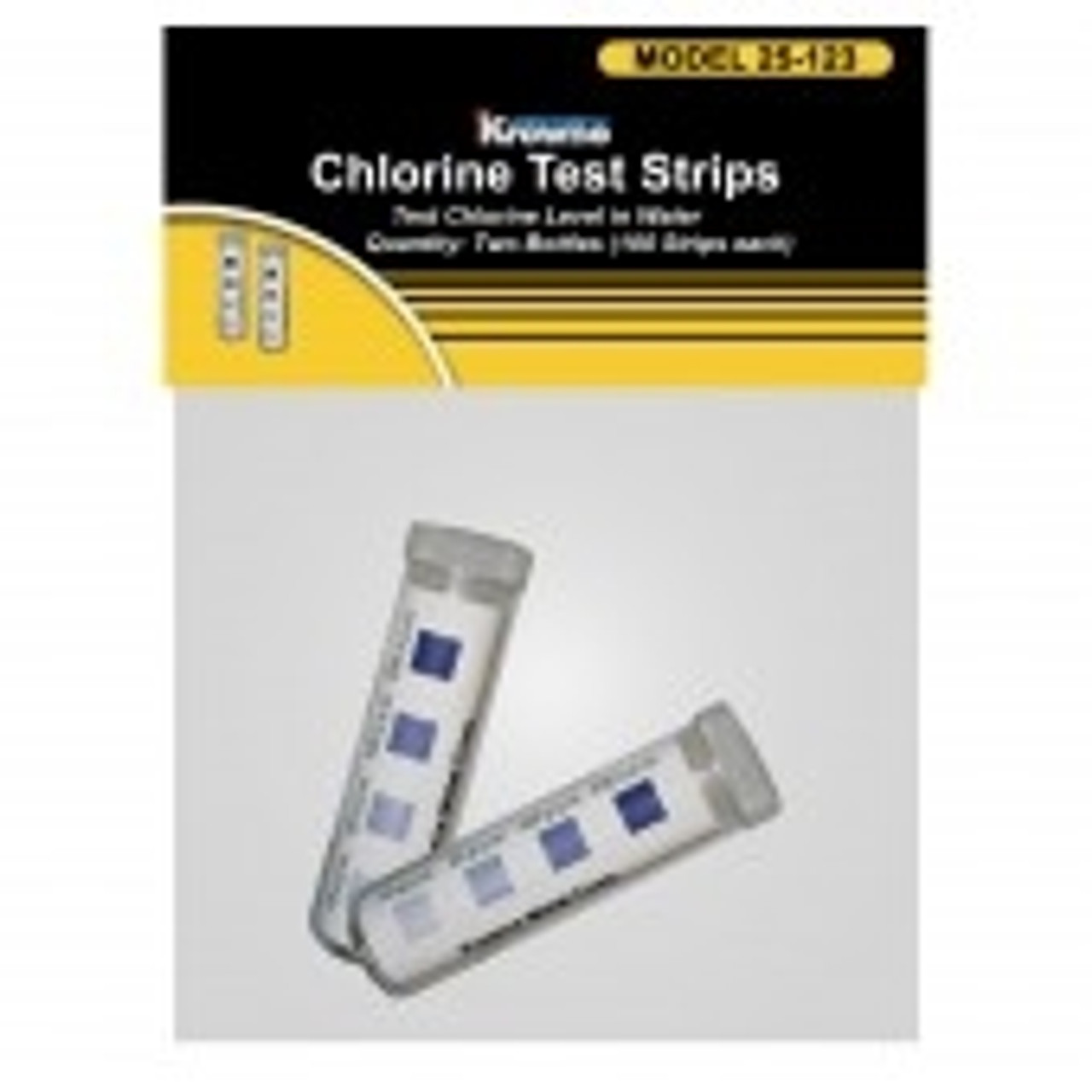 Krowne P25-123 - Chlorine Test Strips Two-Pack Bag- 100 Strips per Bottle, 2 Bottles per Bag