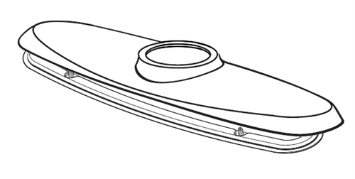 American Standard M962070-0020A - ESCUTCHEON & PUTTY PLATE P/PARKHURST, CHROME