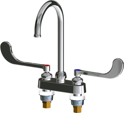 Chicago Faucets 895-GN6FCXK-319AB 895 6" ridged/swing gooseneck 1.5GPM FC