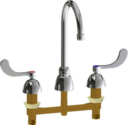 Chicago Faucets 786-G6AE36XK-317AB  786 6" ridged/swing gooseneck spout