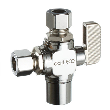 Dahl 511-13-31-31 - 1/2 Female Solder x 3/8 OD Comp x 3/8 OD Comp, Plated