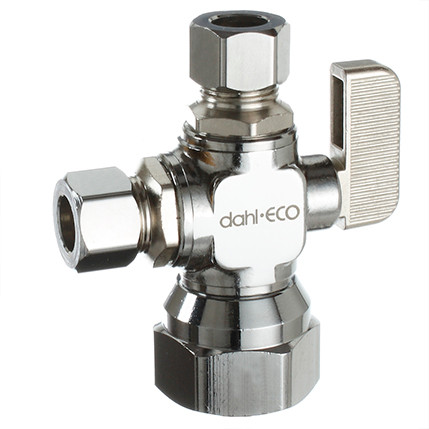 Dahl 511-53-31-31 - 1/2 FIP x 3/8 OD Comp x 3/8 OD Comp, Plated