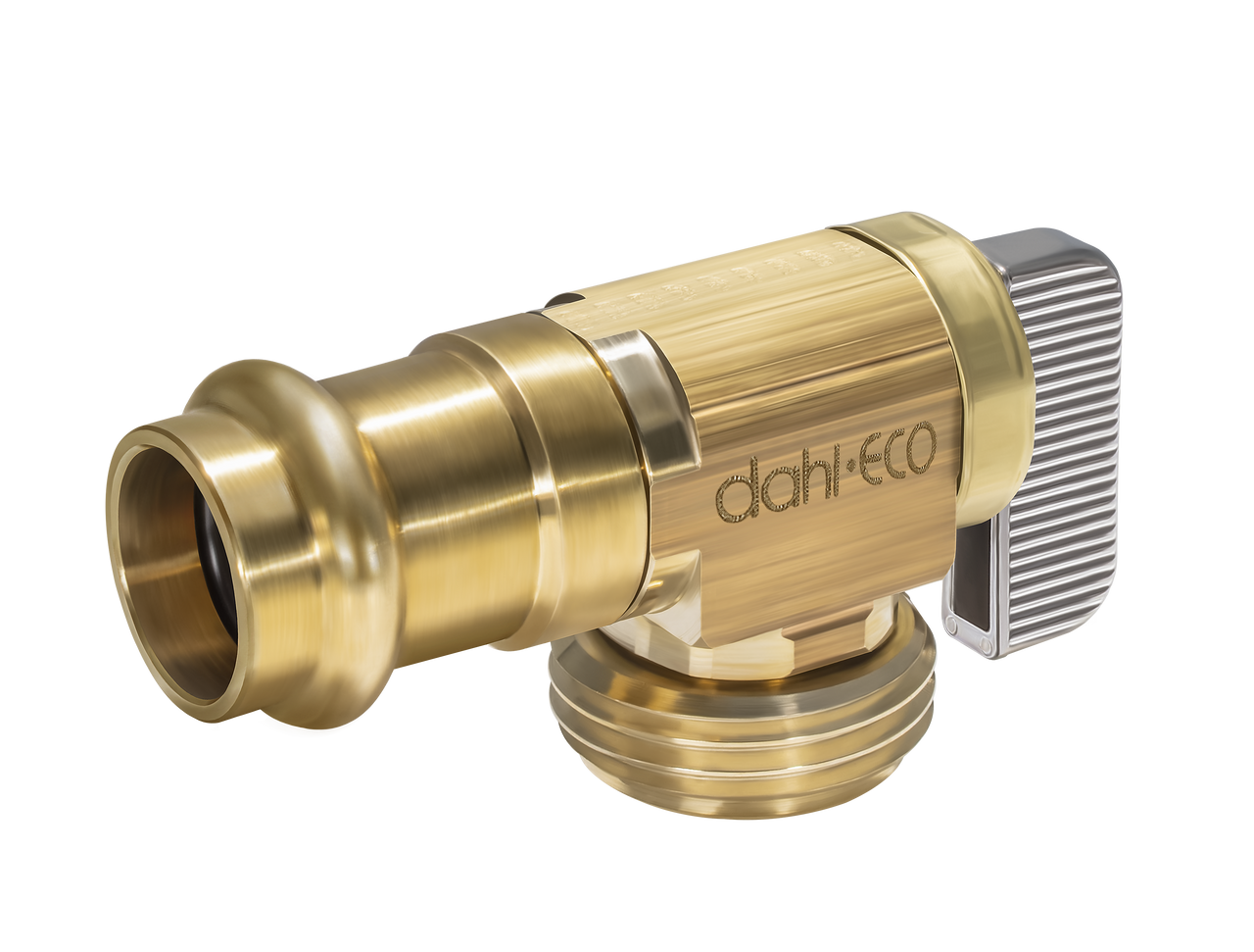 Dahl 621-FP3-04 - 1/2 Female Press x Male Hose, Rough Brass