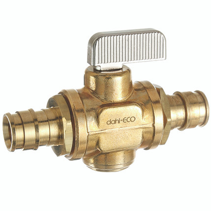 Dahl 521LB-PRPX3-PRPX3-BAG - 1/2 F1960 x 1/2 F1960, Large Bore, Rough Brass