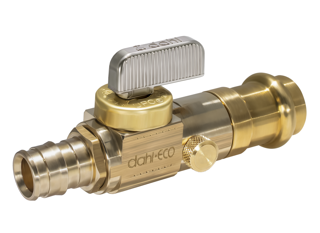 Dahl 521-PRPX3-FP3D - 1/2 F1960 x 1/2 Female Press w/Drain, Rough Brass