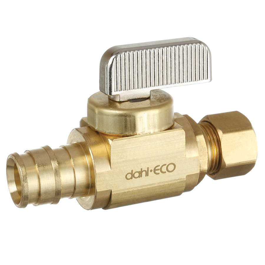 Dahl 521-PRPX3-31-BAG - 1/2 F1960 x 3/8 OD Comp, Rough Brass