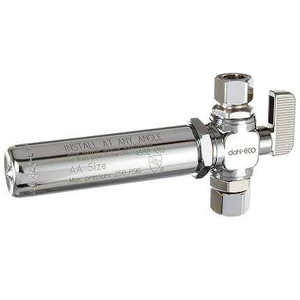 t - 3/8 OD Female Comp X 3/8 OD Comp x Water Hammer Arrestor, Plated