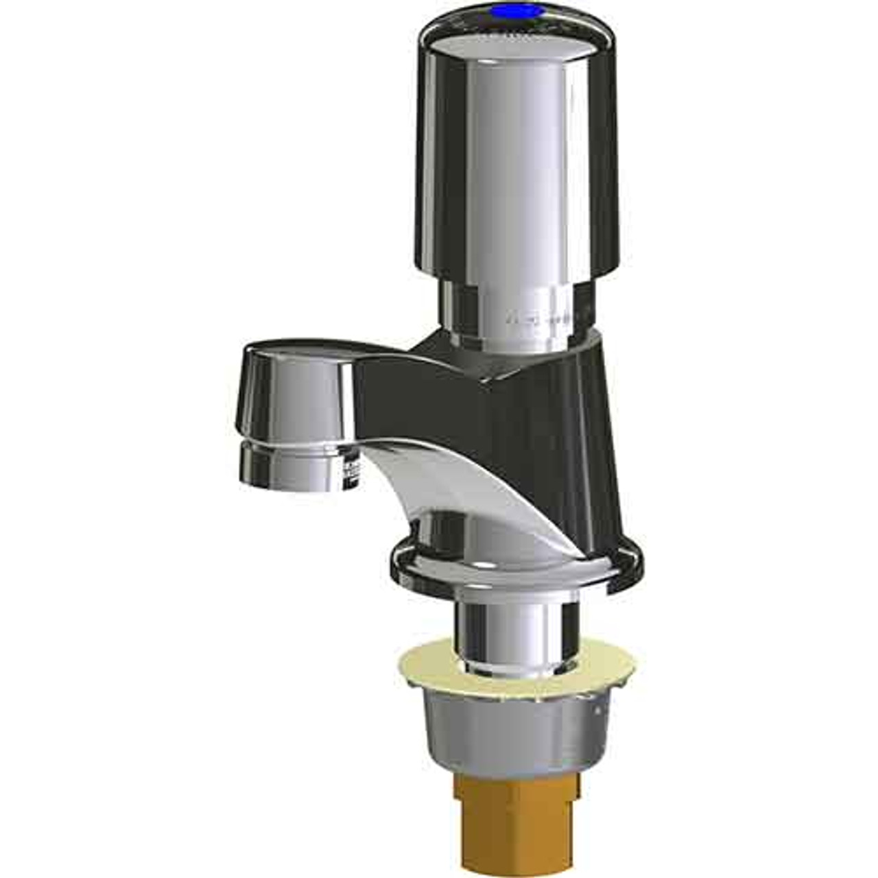 Chicago Faucets 333-765E39VPSHABCP Deck-mounted Single Water Inlet Fitting, Metering Faucet