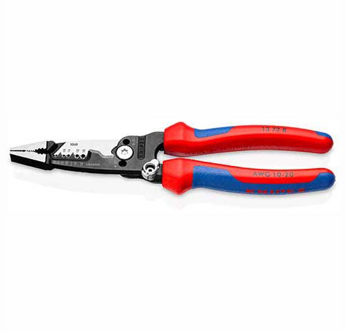 Knipex 13 72 8 SBA - Forged Wire Stripper 20-10 AWG, Red/Blue