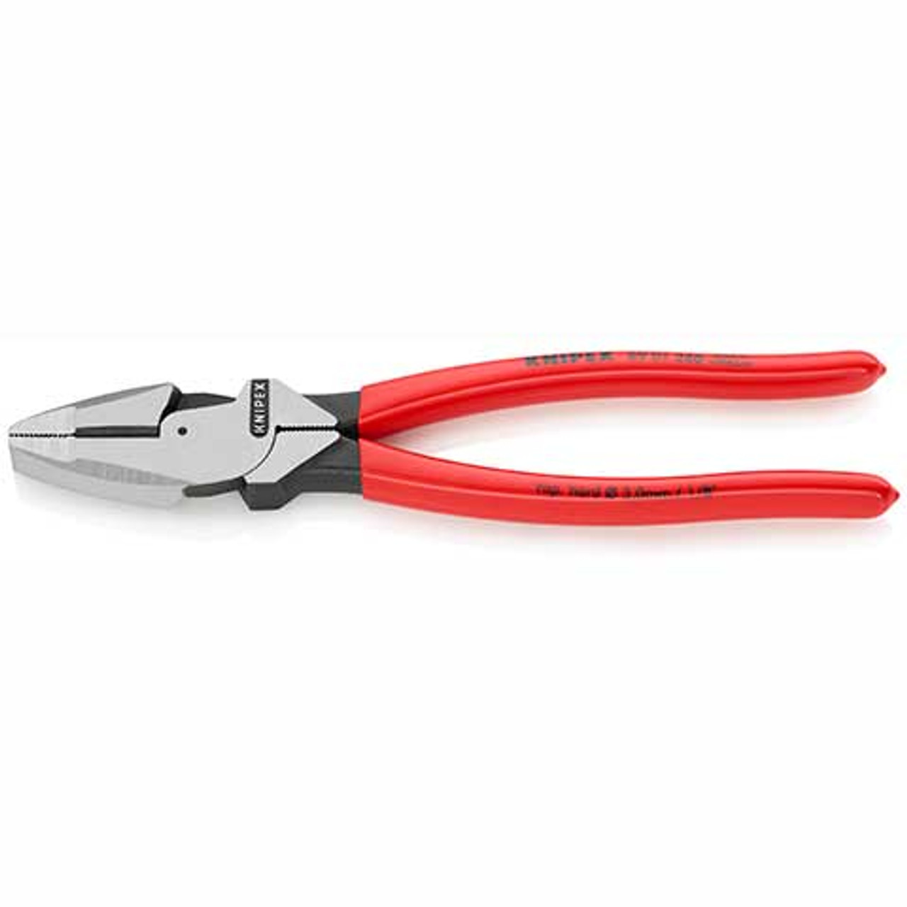 Knipex 09 01 240 SBA - High Leverage Lineman's Pliers New England Head, Red