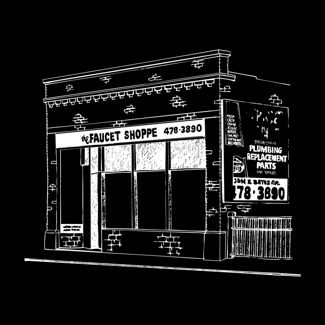 The Faucet Shoppe 70th Anniversary Limited Edition T-Shirt - Old Shoppe Illustration