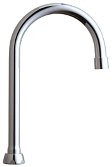 Chicago Faucets GN2BJKABCP - 5-1/4-inch Rigid / Swing Gooseneck Spout