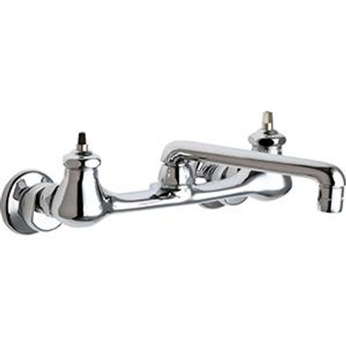 Chicago Faucets - 540-LDLESSHDLAB - Wall Mounted Faucet with Adjustable 7 1/4 inch - 8 3/4 inch Centers