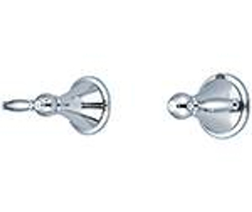 Central Brass 80905-L3 Tub & Shower-2 Lvr Hdl 1/2" Ip 8" Cntrs Ceramic Cart-Pvd Pc (Polished Chrome Finish)