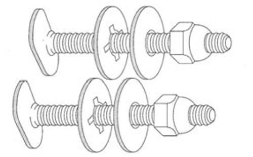 Pasco - 102-SN - 1/4X2-1/4 BR CL BOLT SET