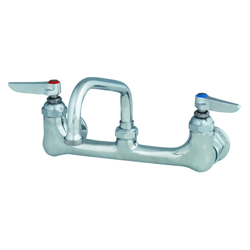 T&S Brass - B-0232-EE - Double Pantry Faucet, Wall Mount, 8-inch Centers, 6-inch Swing Nozzle (059X), EE Inlets