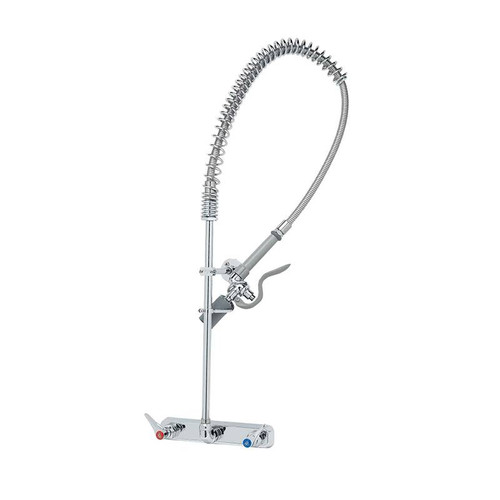 T&S Brass B-5125-BJ 8" Wall Mount Workboard Pre-Rinse unit W/Eterna, B-0107-J & Wall Bracket