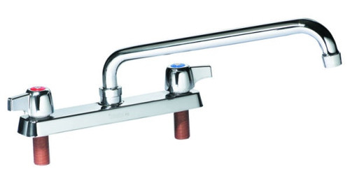 Commercial Style 8-inch Deck Mounted Faucet with 14-inch Spout
