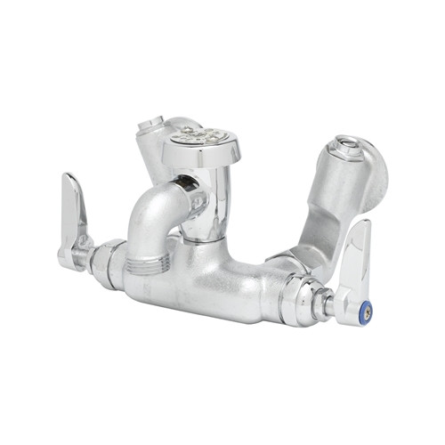 T&S Brass - B-0669-RGH - Service Sink Faucet, Wall Mount, Adjustable Center, Vac. Breaker, Integral Stop, Rough