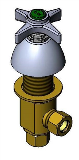 T&S Brass - BL-4507-02 - Concealed Deck Valve w/ 1/2-inch NPT Side Outlet, 4-Arm Handle