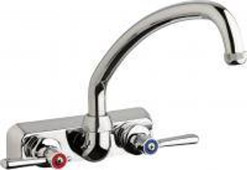 Chicago Faucets W4W-L9E1-369AB - 4" Wall Mount Washboard Sink Faucet
