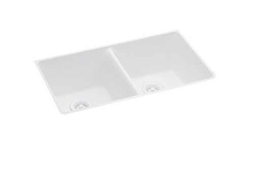 Elkay - ELGU3322WH0 - E-Granite Undermounted Double Bowl Sink, White