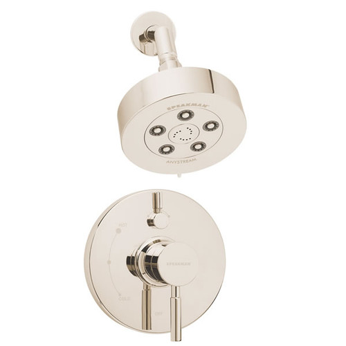 Speakman SM-1410-P-PN Neo Pressure Balance Valve & Trim in Shower combination in Polished Nickel
