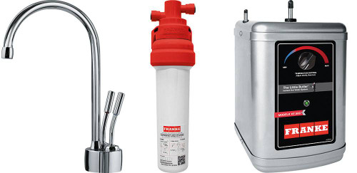 Franke LB7200-HT  The Little Butler Series Hot & Filtered Cold Water Dispenser Combo, Polished Chrome 