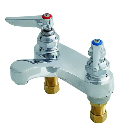 T&S Brass - B-0871-CR-LF05 - 4-inch Centerset Mixing Faucet - Ceramic Cartridges, Laminar Flow Outlet, 0.5 GPM Flow Control