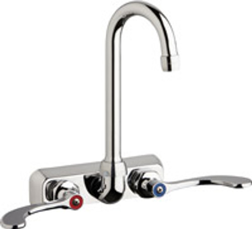 Chicago Faucets W4W-GN1AE35-317AB - 4" Wall Mount Washboard Sink Faucet
