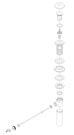 Dornbracht 04110102300-04 Brushed Chrome Drain Parts